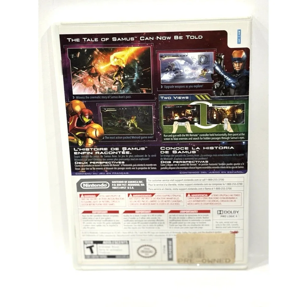 Metroid Other M Nintendo Wii 2010 Complete CIB Game Disc Manual & Case